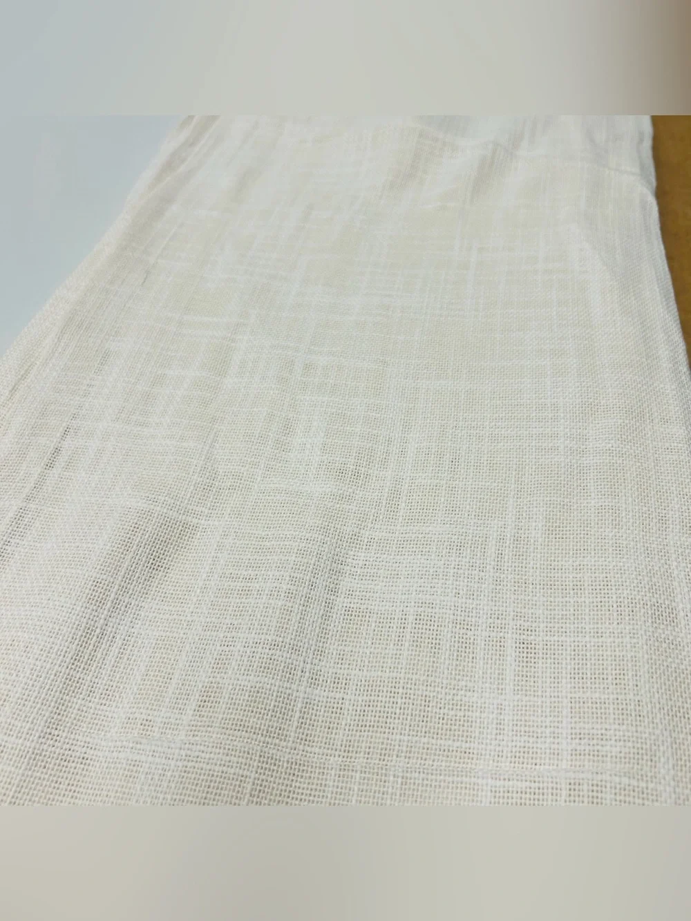 NWT QUINCE Set Of 2 48x96 Cotton Sheer Curtains Ivory 9268